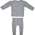 F&F Komplet Dziecięcy Szary Paski 86 - zdjęcie 2