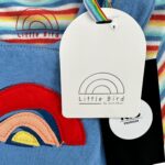 LITTLE BIRD Komplet Dziecięcy Niebieski Pasy 86 - zdjęcie 3