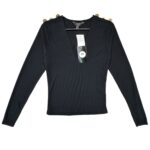 LIPSY LONDON Bluzka Damska Czarna M - zdjęcie 1
