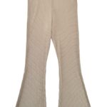 ASOS Spodnie Damskie Beżowe Prążkowane L - zdjęcie 1