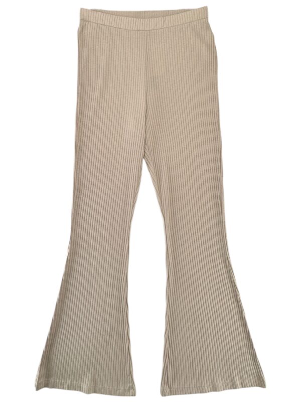 ASOS Spodnie Damskie Beżowe Prążkowane L