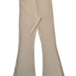 ASOS Spodnie Damskie Beżowe Prążkowane L - zdjęcie 2