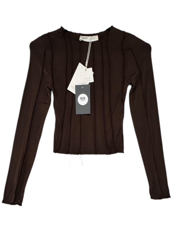 PULL&BEAR Bluzka Damska Brązowa S