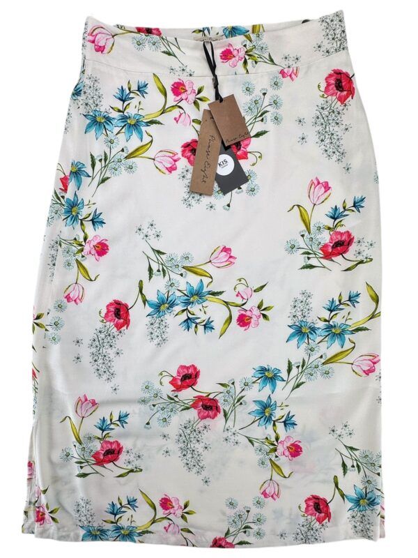 PHASE EIGHT Spódnica Damska Biała Kwiaty XL