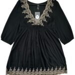 H&M Sukienka Damska Czarna Haft XS - zdjęcie 1