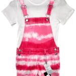 PRIMARK Komplet Dziecięcy Różowy Tie Dye 128 - zdjęcie 1