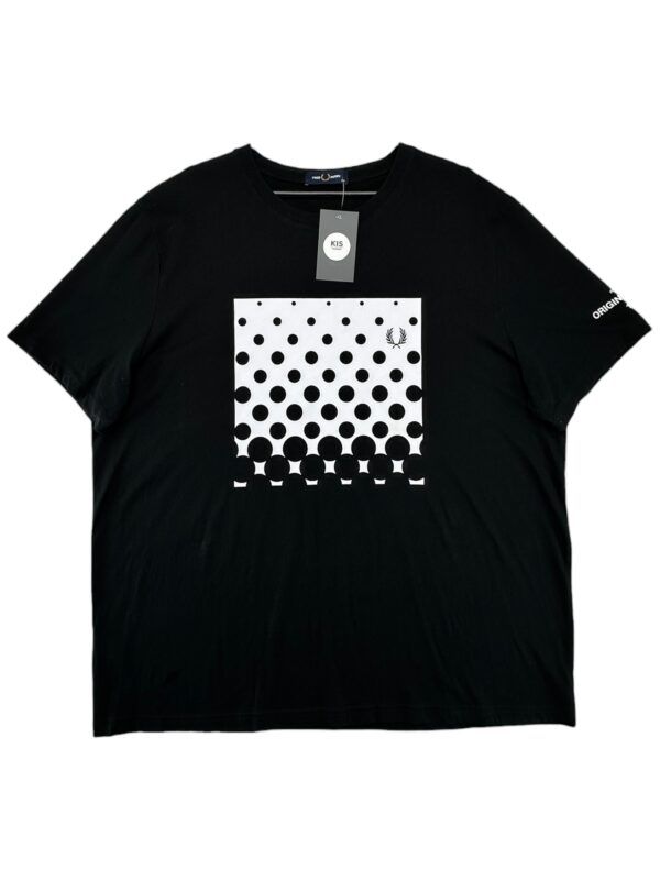 FRED PERRY Koszulka Męska Czarna Groszki XXL