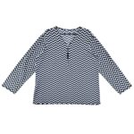 Bluzka Damska Geometryczna Niebieska XXL - zdjęcie 1