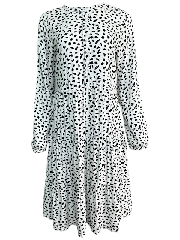 ESMARA Sukienka Damska Biała Wzorzysta L