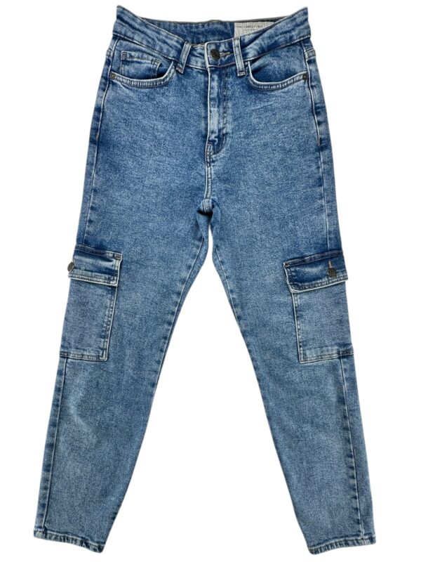 NOISY MAY Spodnie Damskie Niebieskie XS/S