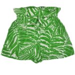 MANGO Spodenki Damskie Zielone Wzór Roślinny XS - zdjęcie 1