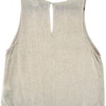 STRADIVARIUS Top Damski Beżowy S Len - zdjęcie 2