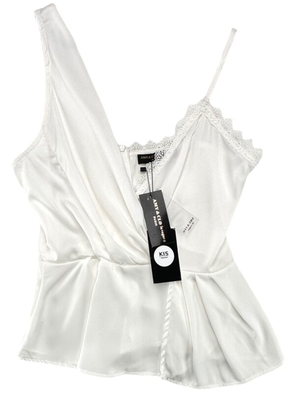 AMY & CLO IN VOGUE PARIS Top Damski Biały S
