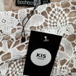 BOOHOO Spódnica Damska Biała Koronkowa L - zdjęcie 3