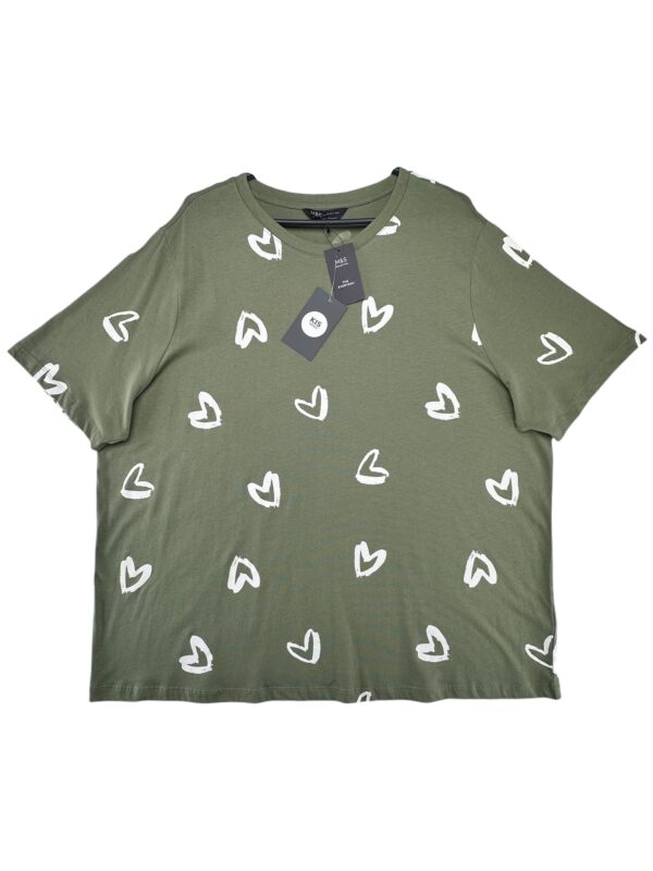 M&S Koszulka Damska Zielona Serce 4XL