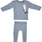 F&F Komplet Dziecięcy Niebieski Paski 62 - zdjęcie 1