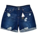 BOOHOO Szorty Damskie Niebieskie Denim XXL - zdjęcie 1