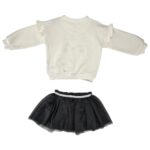 F&F Komplet Dziecięcy Biały Czarny 98 CM - zdjęcie 2