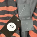 TAILORED Marynarka Damska Czarno-Pomarańczowa Wzór Zwierzęcy - zdjęcie 3