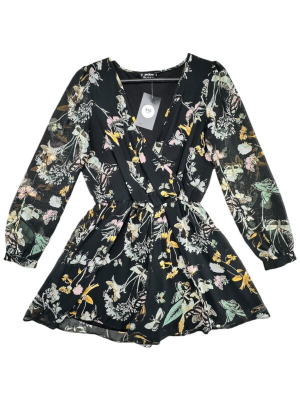 MISS SELFIDGE Kombinezon Damski Czarny Kwiatowy M