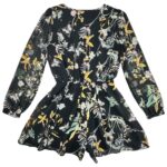 MISS SELFIDGE Kombinezon Damski Czarny Kwiatowy M - zdjęcie 2