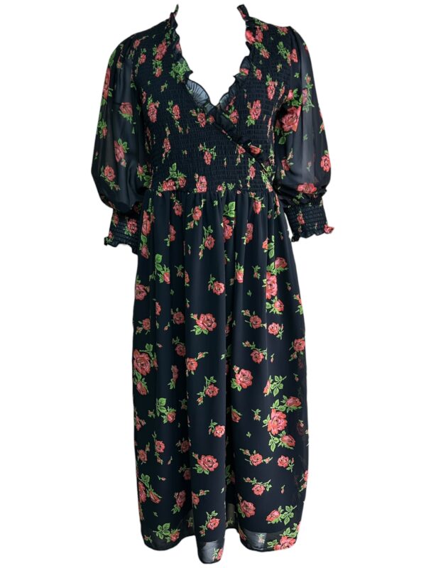 ASOS Sukienka Damska Czarna Kwiatowa M