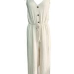 Kombinezon Damski Beżowy M - zdjęcie 1