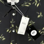 M&S Koszula Damska Czarna Roślinna 6XL - zdjęcie 3