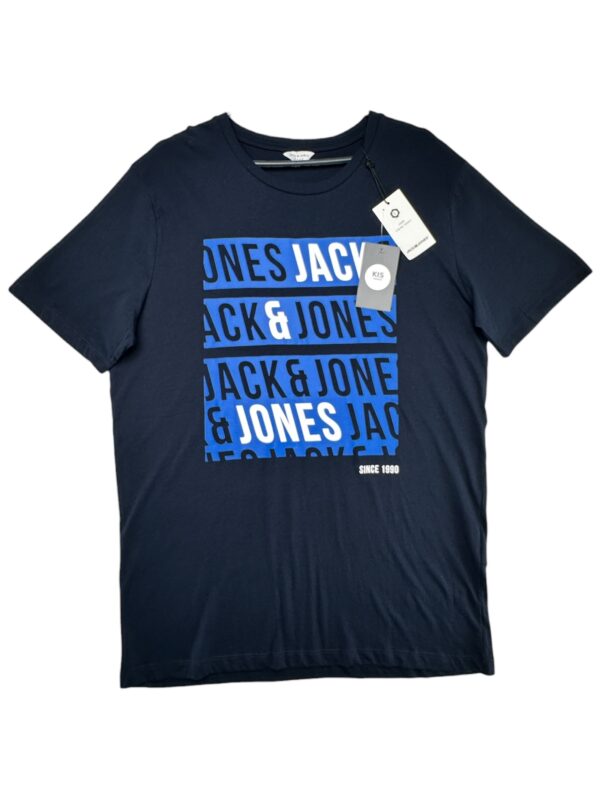 JACK&JONES Koszulka Męska Granatowa Napisy L