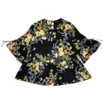 GEORGE Bluzka Damska Czarna Kwiatowa 4XL - zdjęcie 1