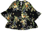 GEORGE Bluzka Damska Czarna Kwiatowa 4XL - zdjęcie 2