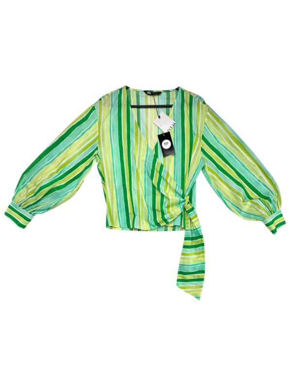 ZARA Bluzka Damska Zielona w Paski M