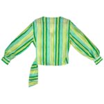 ZARA Bluzka Damska Zielona w Paski M - zdjęcie 2