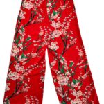QUIZ Spodnie Damskie Czerwone Kwiatowe L - zdjęcie 2