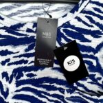 M&S Bluzka Damska Niebieska Wzór 6XL - zdjęcie 3