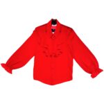 SAVIDA Koszula Damska Czerwona S - zdjęcie 1