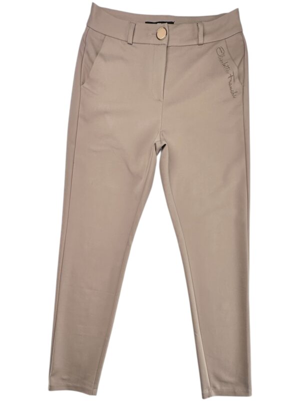 ELISABETTA FRANCHI Spodnie Damskie Beżowe S