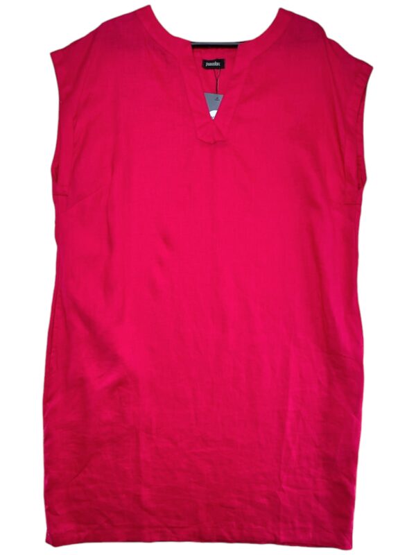 POMODORO Sukienka Damska Różowa XXL Len