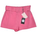 MISSGUIDED Szorty Damskie Różowe w Paski M - zdjęcie 1