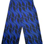 ZARA Spodnie Damskie Niebieskie Geometryczne S - zdjęcie 1