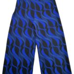 ZARA Spodnie Damskie Niebieskie Geometryczne S - zdjęcie 2