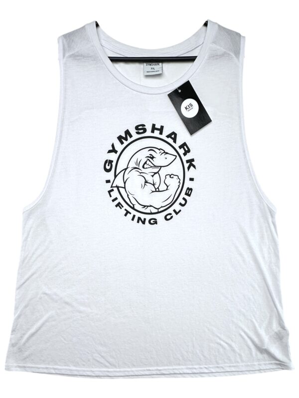 GYMSHARK Koszulka Męskie Biała XXL