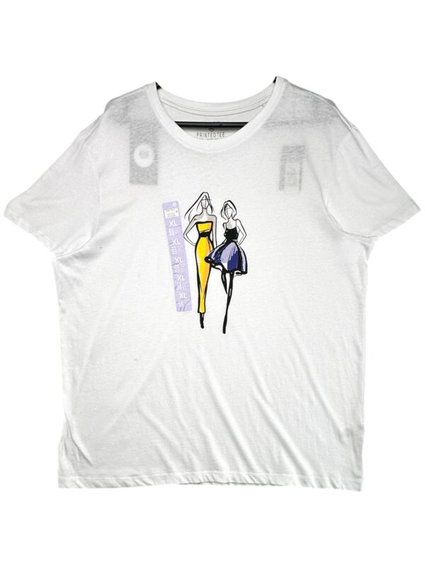 PRIMARK Koszulka Damska Biała Nadruk XL