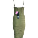 PRETTYLITTLETHING Sukienka Damska Zielona S - zdjęcie 2