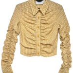 COLLUSION Koszula Damska Beżowa Kratka XXS - zdjęcie 1