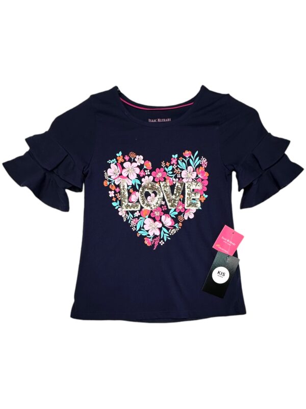 ISAAC MIZRAHI Bluzka Dziecięca Granatowa Kwiaty 116
