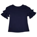 ISAAC MIZRAHI Bluzka Dziecięca Granatowa Kwiaty 116 - zdjęcie 2