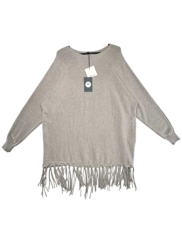 Sweter Damski Szary Frędzle ONE SIZE