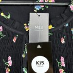 M&S Bluzka Damska Czarna Kwiatowa 6XL - zdjęcie 3