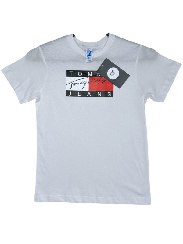 JHK Koszulka Dziecięca Biała Logo 104